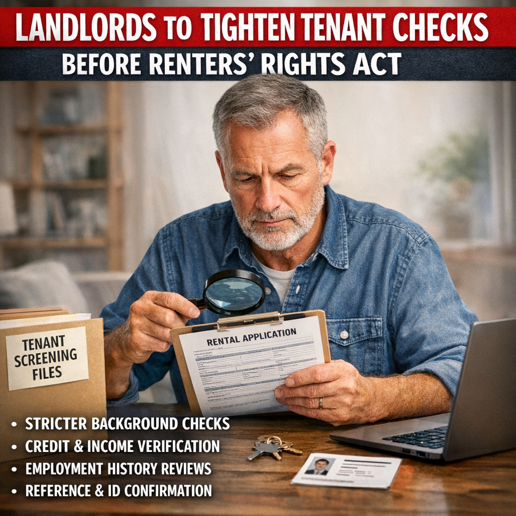 Landlords to Tighten Tenant Checks Before Renters' Rights Act